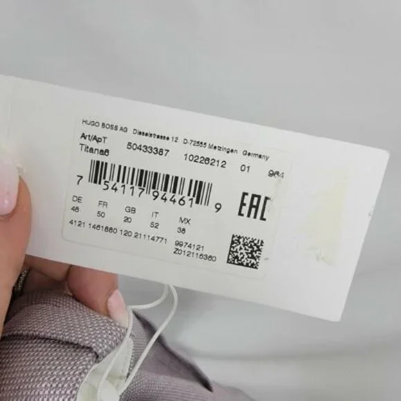 Boss by Hugo Boss Titana6 Purple Trouser Pants Virgin Wool 16 NWT - Picture 4 of 7